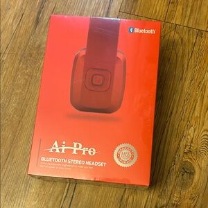 Ai Pro Red Bluetooth Stereo Headset New